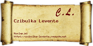 Czibulka Levente névjegykártya