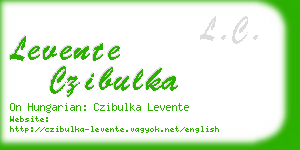 levente czibulka business card